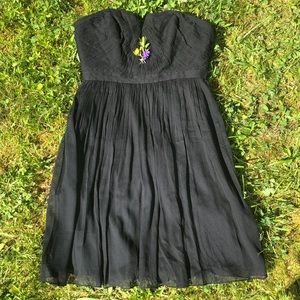 WORN ONCE, J. Crew strapless silk dress